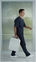 Man with Siemens Acuson P300